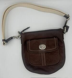 Coach Hamilton Swingpack Crossbody Brown Turnlock EUC Mint Y2K